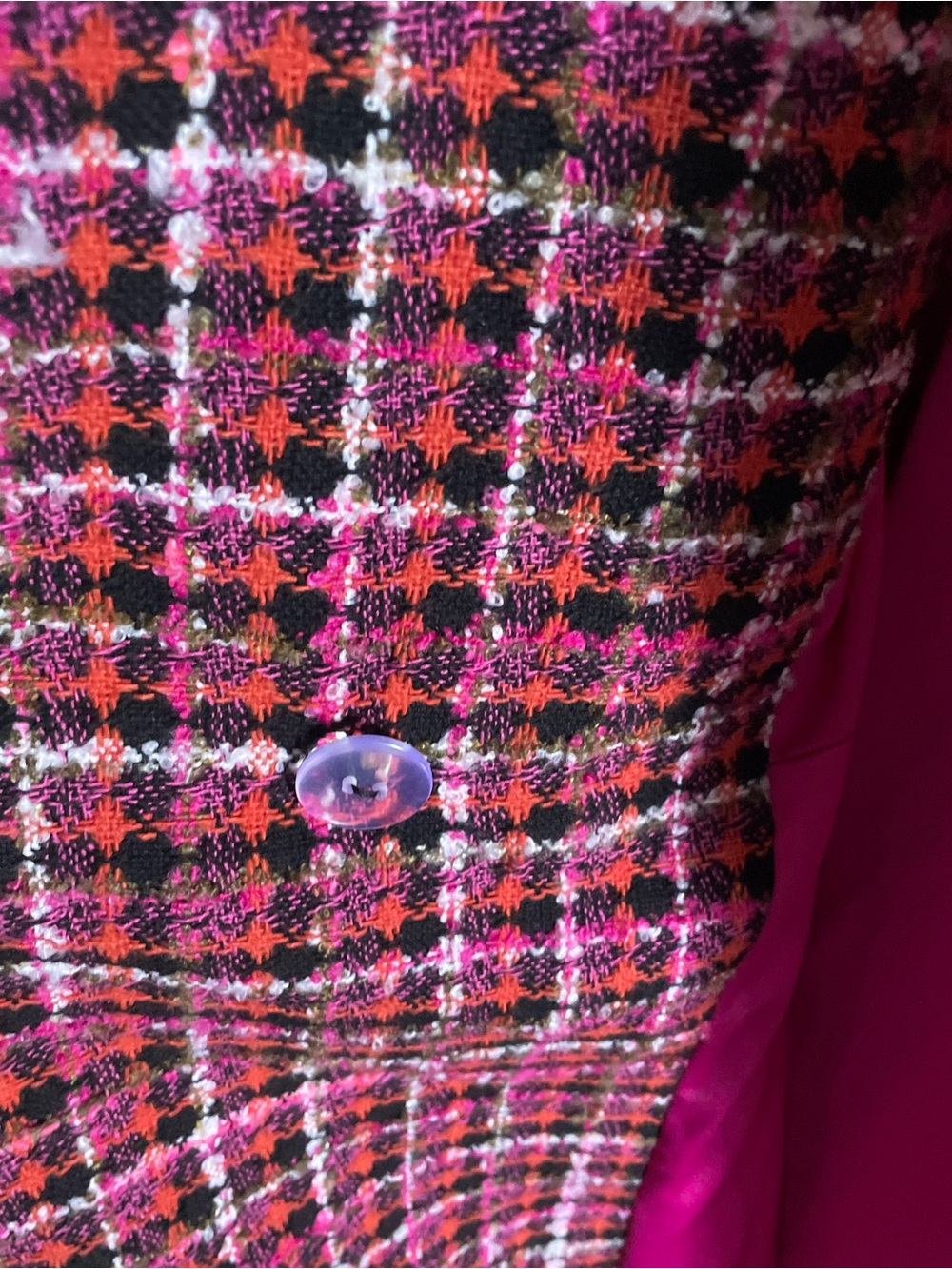 torrid Fuchsia Tweed-Accent Coat - Picture 9 of 10